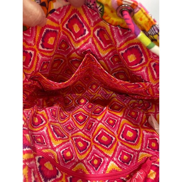 Vera Bradley Pink Purple Convertible Backpack Tote Purse -Clementine Pattern main image 4